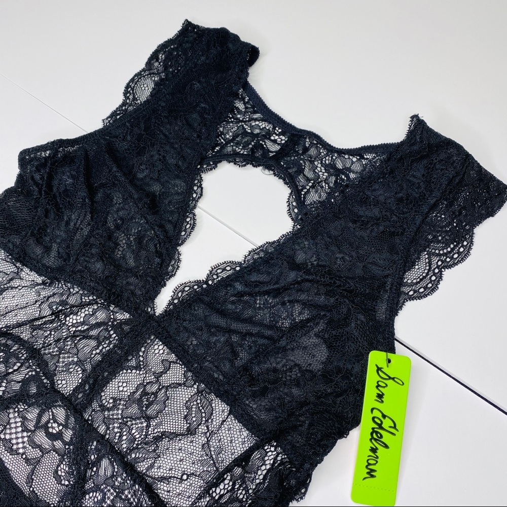 NWT! Sam Edelman Cap Sleeve Lace Bodysuit! - Picture 2 of 10